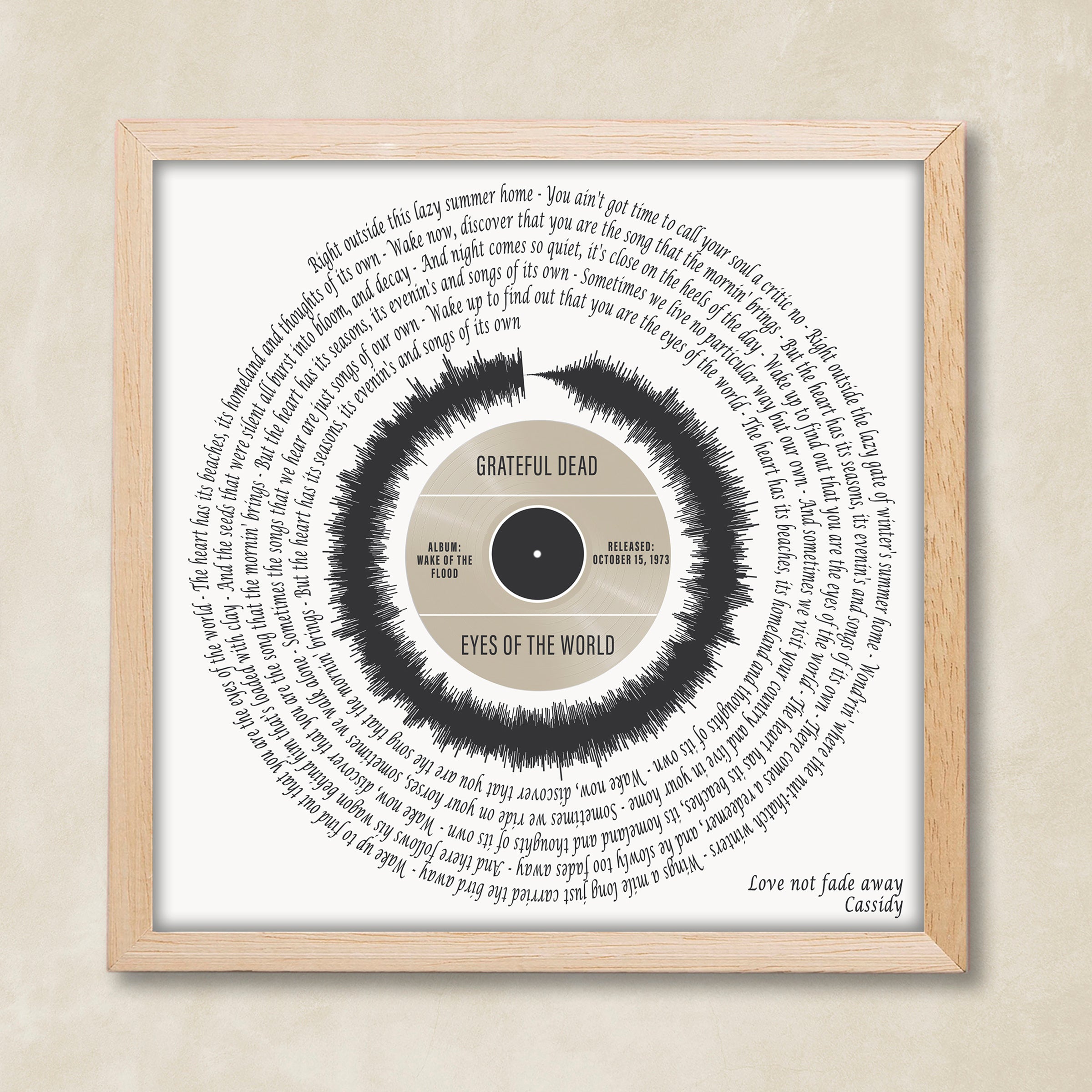 Bright Eyes First Day Of My Life Vinyl Record Song Lyric Music Wall Art  Print - Song Lyric Designs